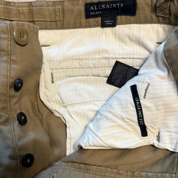 Allsaints Kora Trouser in Washed Khaki - Picture 8 of 9